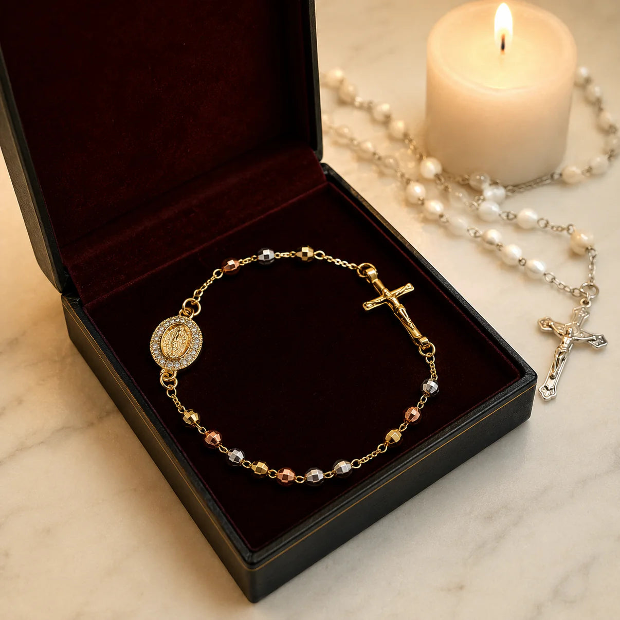 Pulsera Rosario Virgen de Guadalupe