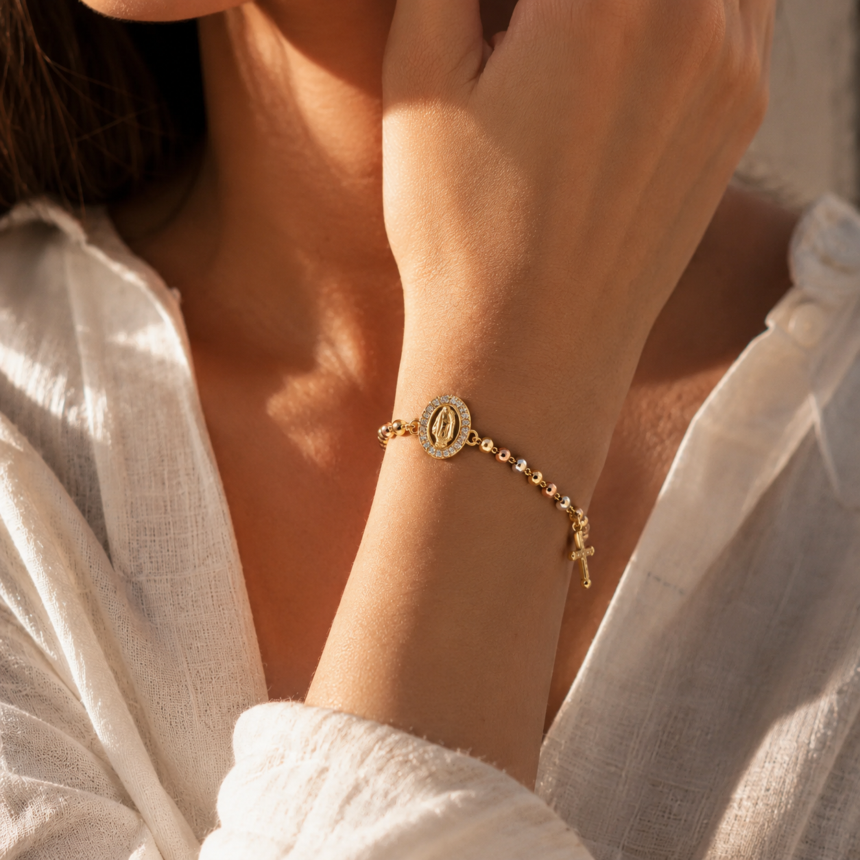 Pulsera Rosario Virgen de Guadalupe